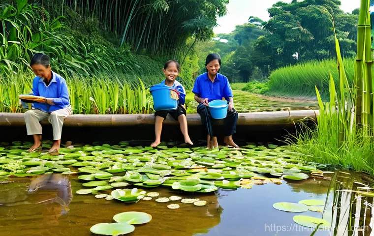 담수화에서의 나노기술 활용 방안 - **Prompt:** A serene and picturesque Thai coastal village scene, where a cutting-edge, solar-powered...